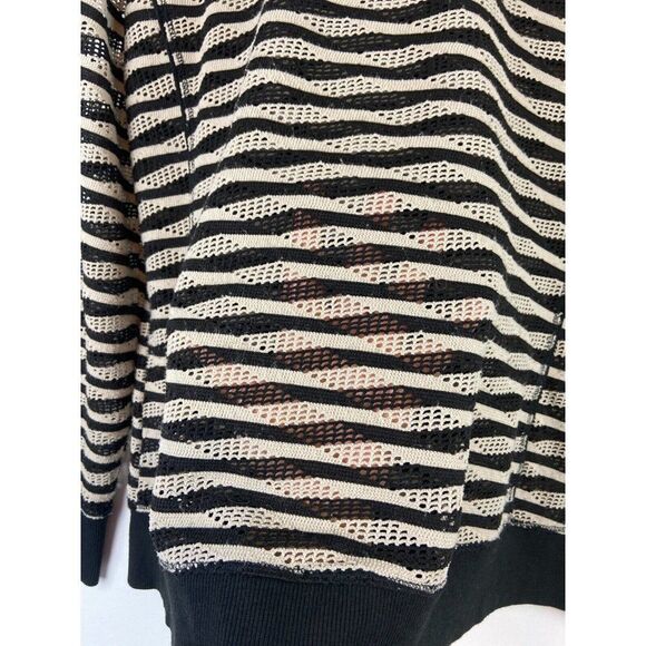 Bylyse Women's Open Front Zip Cardigan Black & Beige Size L - Picture 8 of 10